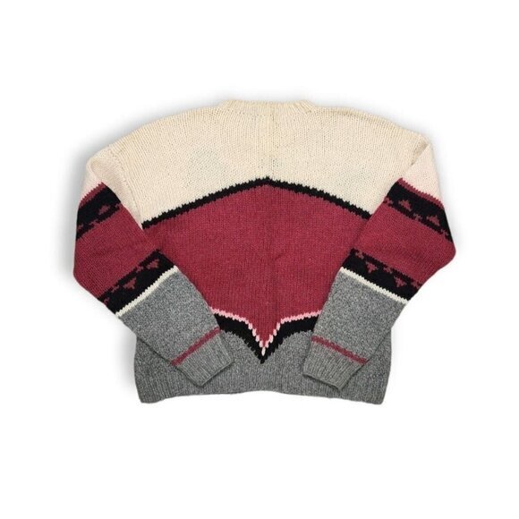 Vintage Woolrich Eagle Bird Wool Knit Sweater Tribal Pullover Mens XL - Picture 2 of 4